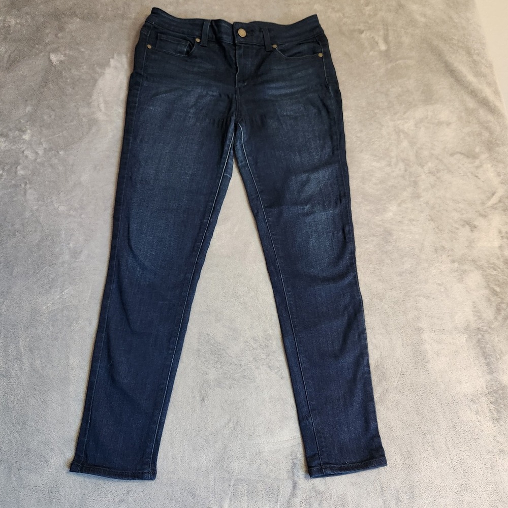 Paige Verdugo Crop Skinny Jeans Dark Wash Stretch Size 29 Ankle Stretch